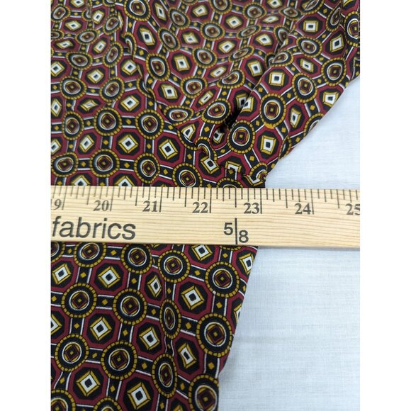 Bora Bora Women Long Sleeve Blouse with Fabric Buttons Geometric Design Size XL - Picture 5 of 10